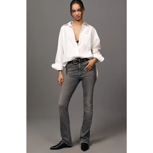 NWT MOTHER The Hustler Heel High-Rise Bootcut Jeans - 25 Petite